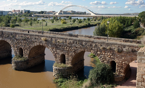 Puente romano en Mérida, España