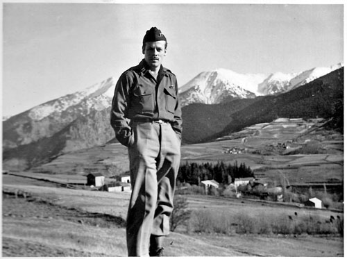 Con uniforme estadounidense en Francia en 1944