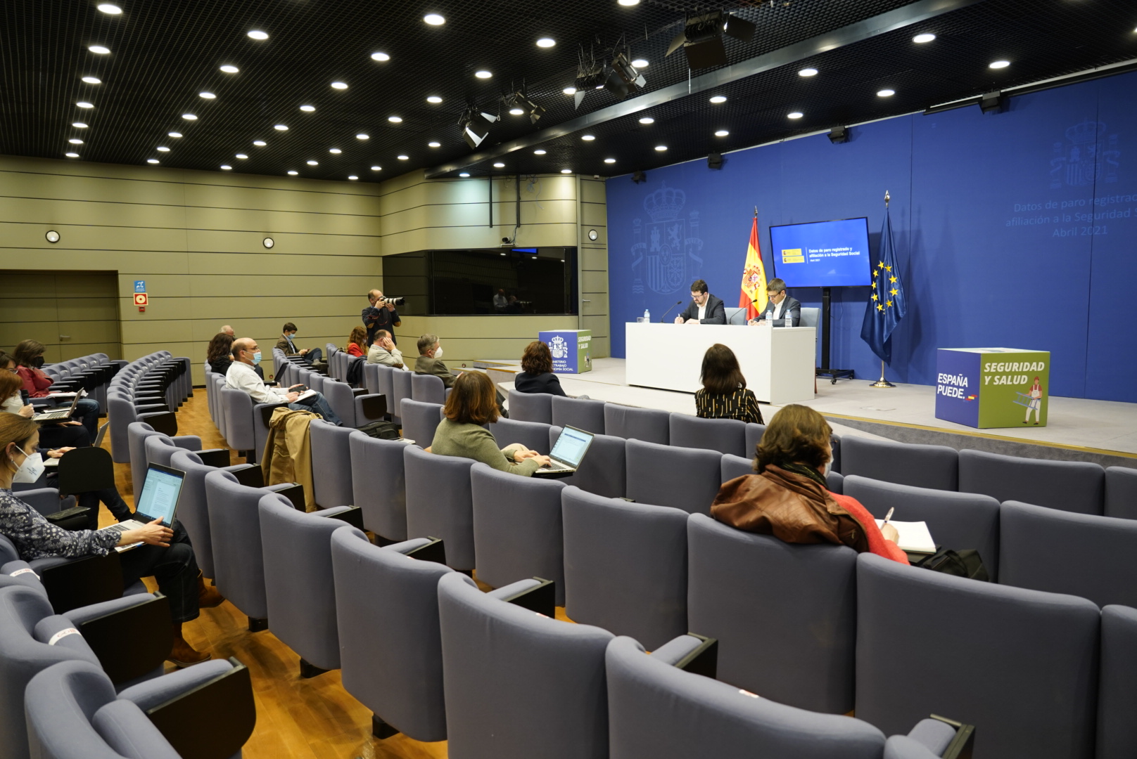 Rueda de prensa de afiliación a la Seguridad Social de abril