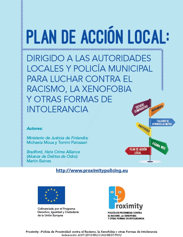 Portada de la publicación 'Plan de Acción Local Dirigido a las Autoridades Locales y Policía Municipal para Luchar Contra el Racismo, la Xenofobia y Otras Formas de Intolerancia'