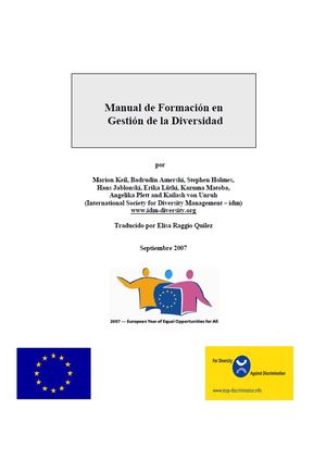 Portada de la publicación 'Manual de Formación en Gestión de la Diversidad'